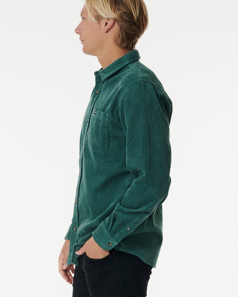 Rip Curl State Cord Shirt in Washed Green