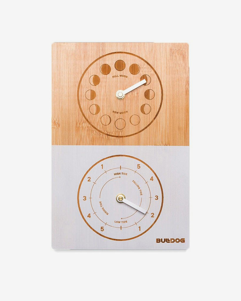 Bamboo Wall Mounted Tide & Moon Clock Carve Magazine Surf Shop