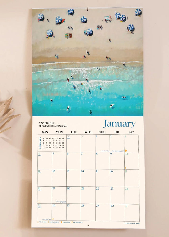 2026 Ocean Aerials Wall Calendar - Nina Brooke