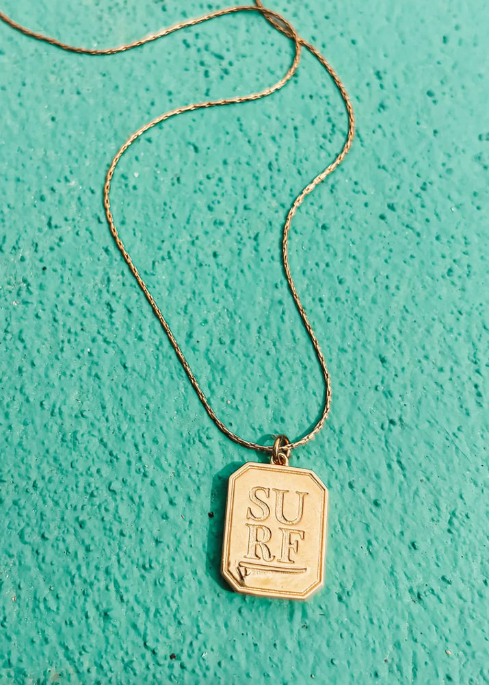 Ocean Surfgirl Necklace - Gold