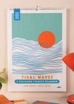 2026 Tidal Waves Family Wall Planner