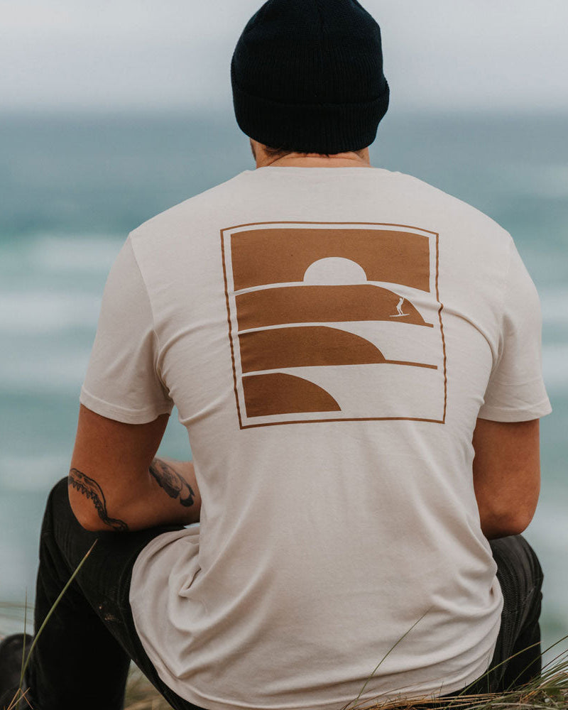 Carve Sunset Sessions Organic Tee in Vintage White