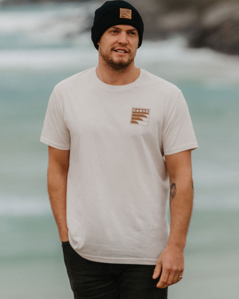 Carve Sunset Sessions Organic Tee in Vintage White
