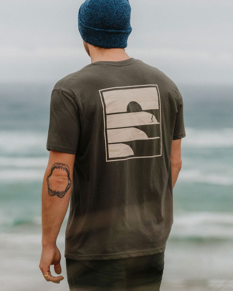 Carve Sunset Sessions Organic Tee in Khaki