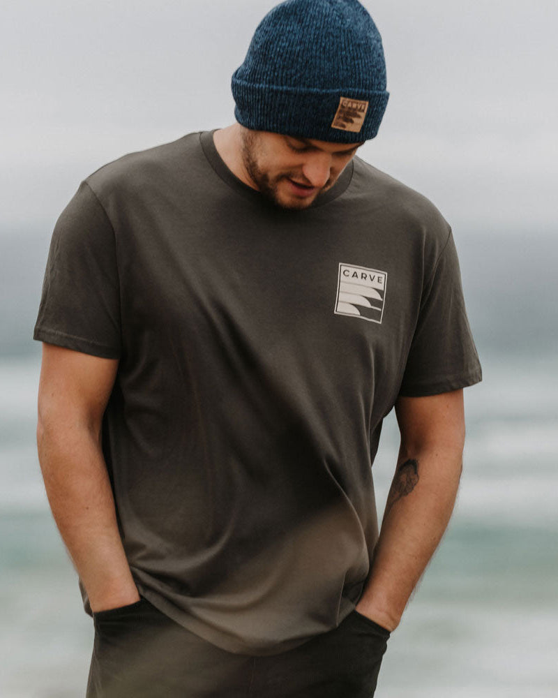 Carve Sunset Sessions Organic Tee in Khaki